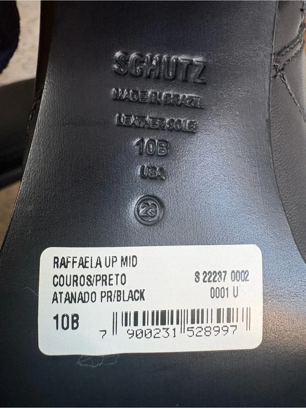 Schultz Raffaela 55MM Leather Knee-High Boots Size 10 B Black NWOB